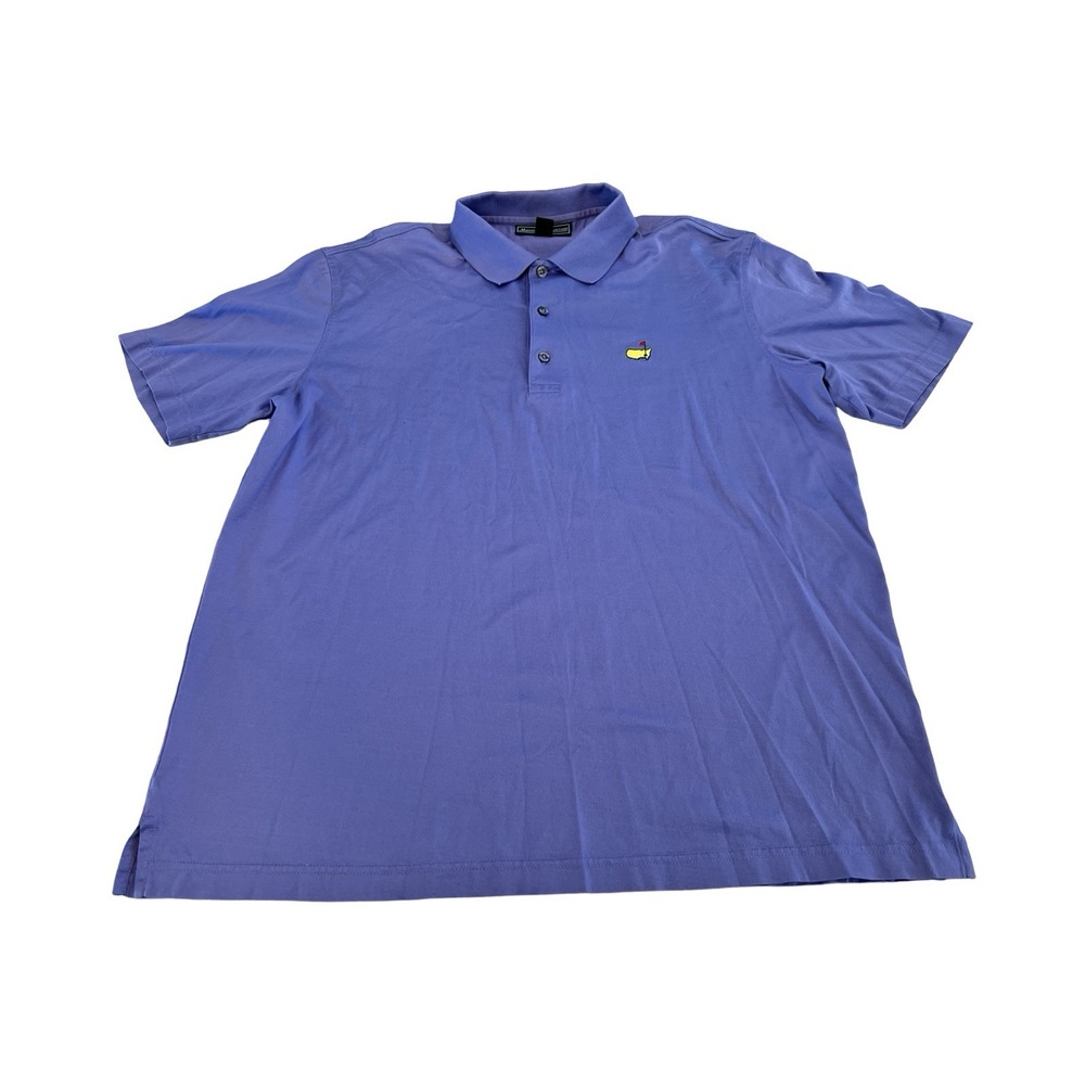 Masters Collection Mens‎ Purple 100% Pima Cotton Short Sleeve Golf Polo Shirt L